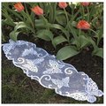 Heritage Lace Heritage Lace BF-1254W Butterflies 12 x 54 in. Runner - White BF-1254W